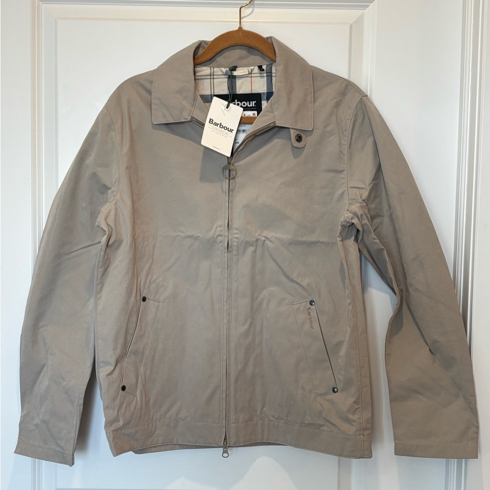 NWT Barbour Fernport Casual Jacket XXL Gray Lightweight Full Zip Classic 2XL